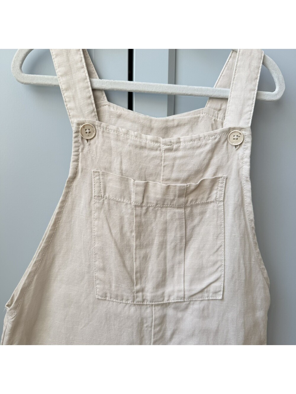 Zara Minimalist Kids Linen Overalls Earthy Ivory Overalls 4/5 Coastal Baby